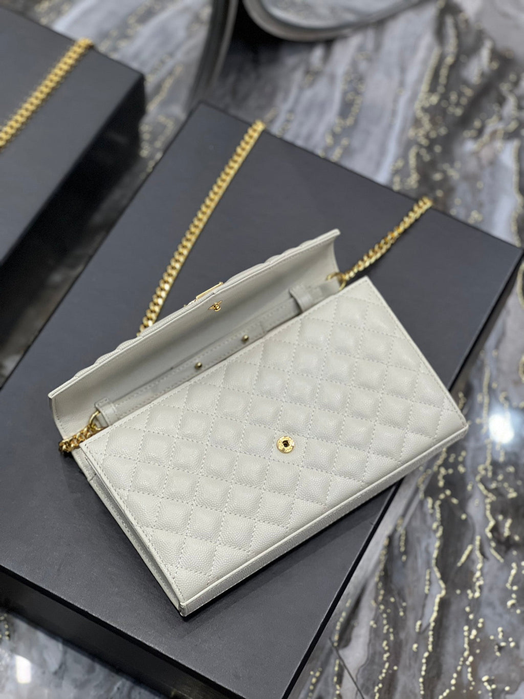 Top Quality Envelope Small Chain Bag White For Women, Women’s Bags 8.6in/22cm YSL