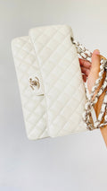 ChanelSmall Classic Handbag White For Women Bags 9.1in/23cm