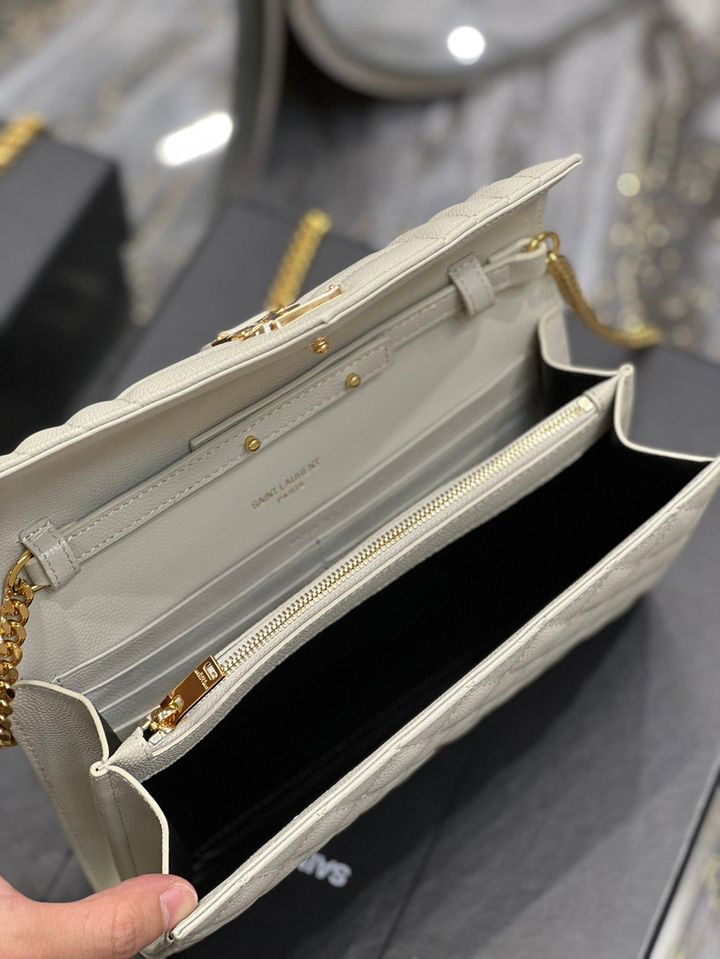 Top Quality Envelope Small Chain Bag White For Women, Women’s Bags 8.6in/22cm YSL