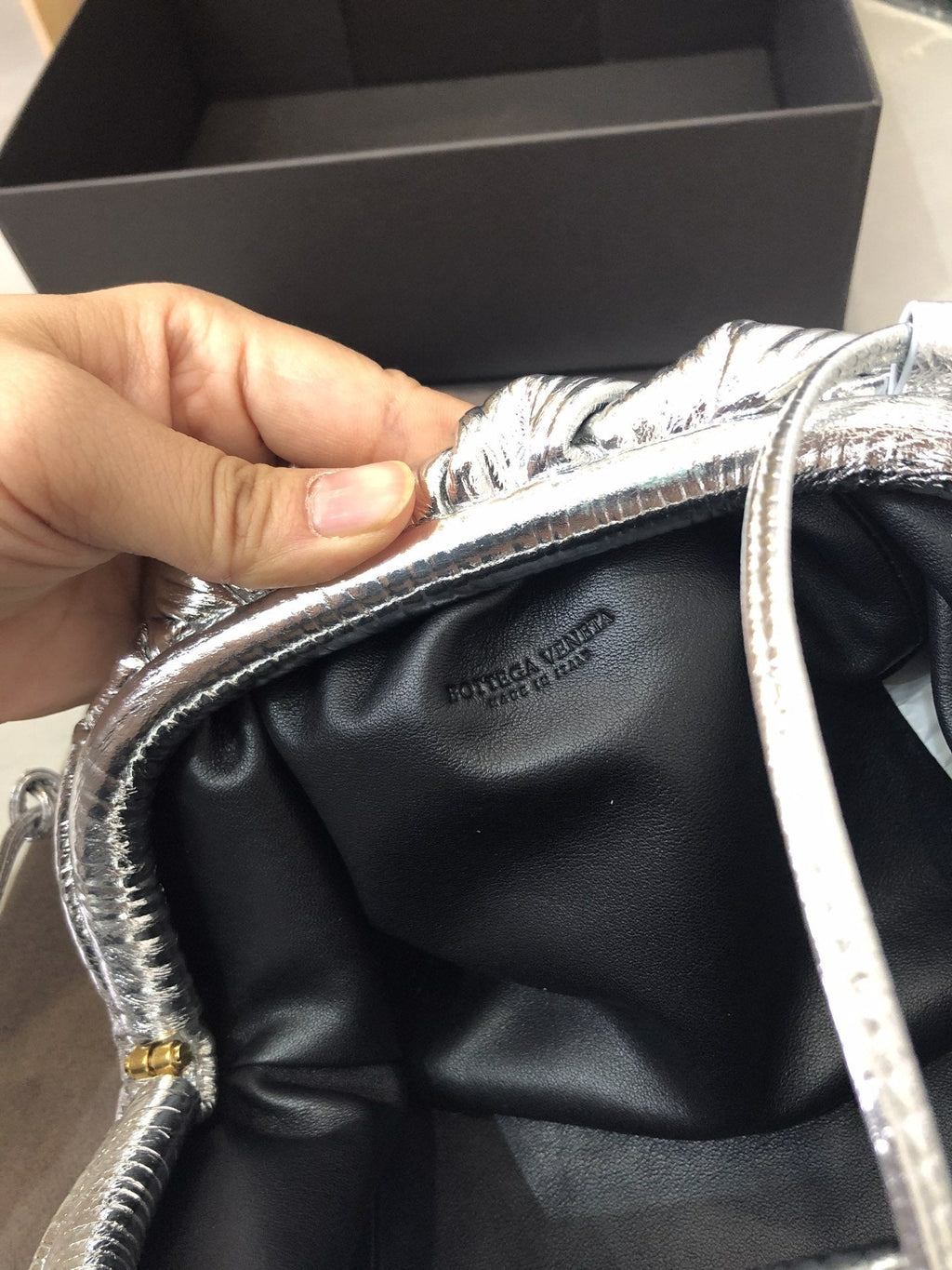 Bottega Veneta Clutch Sliver, For Women, Bags 8.7in/22cm