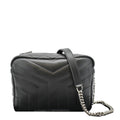 YVES SAINT LAURENT LouLou Bowling Small Quilted Monogram Crossbody Bag Black