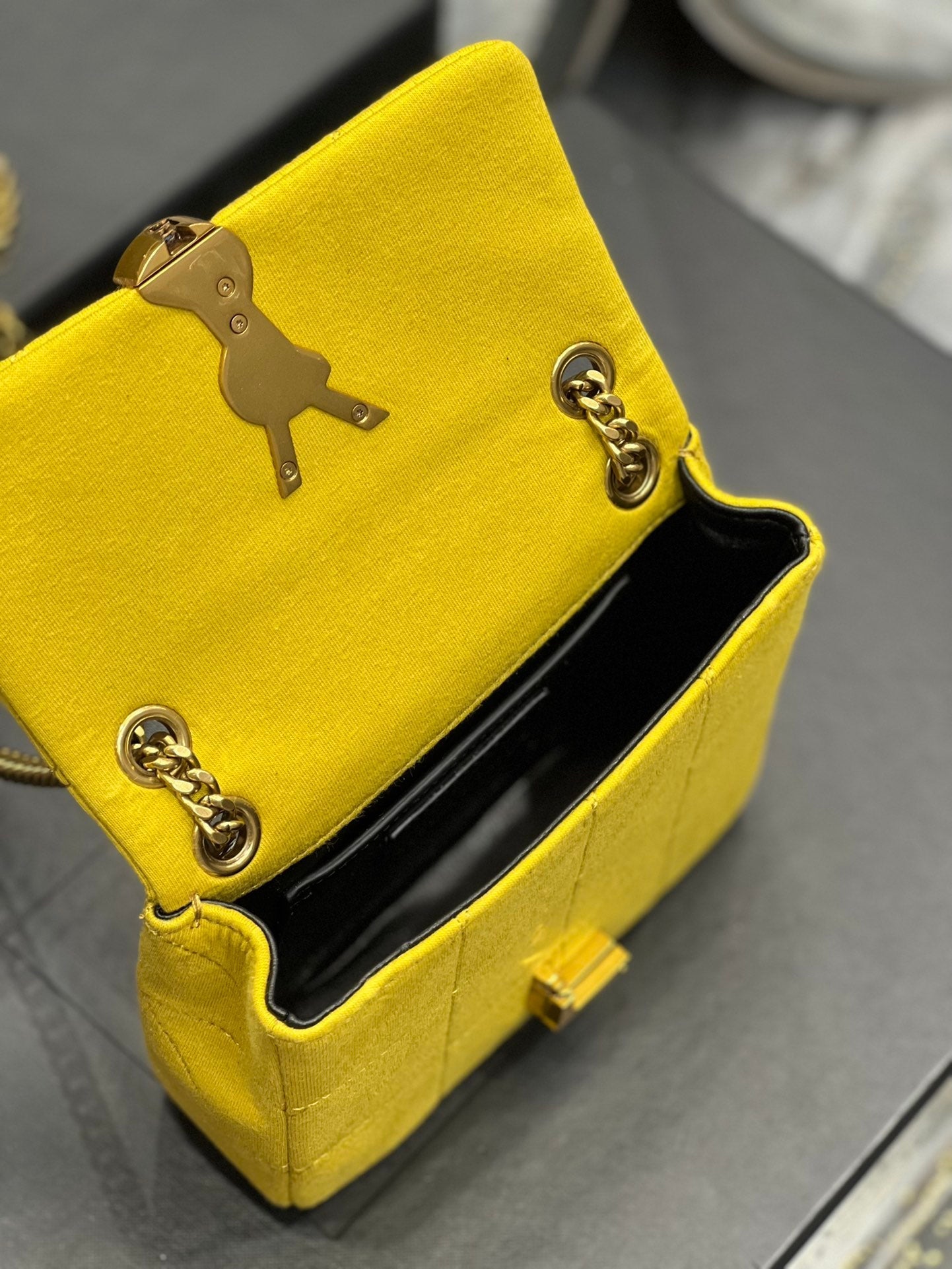 Top Quality Jamie Mini Chain Bag Yellow For Women, Women’s Bags 6.9in/17.5cm YSL