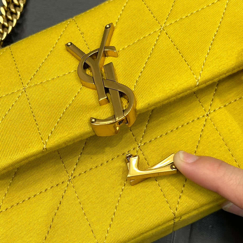 YSSL Jamie Mini Chain Bag Yellow For Women, Women’s Bags 6.9in/17.5cm YSL