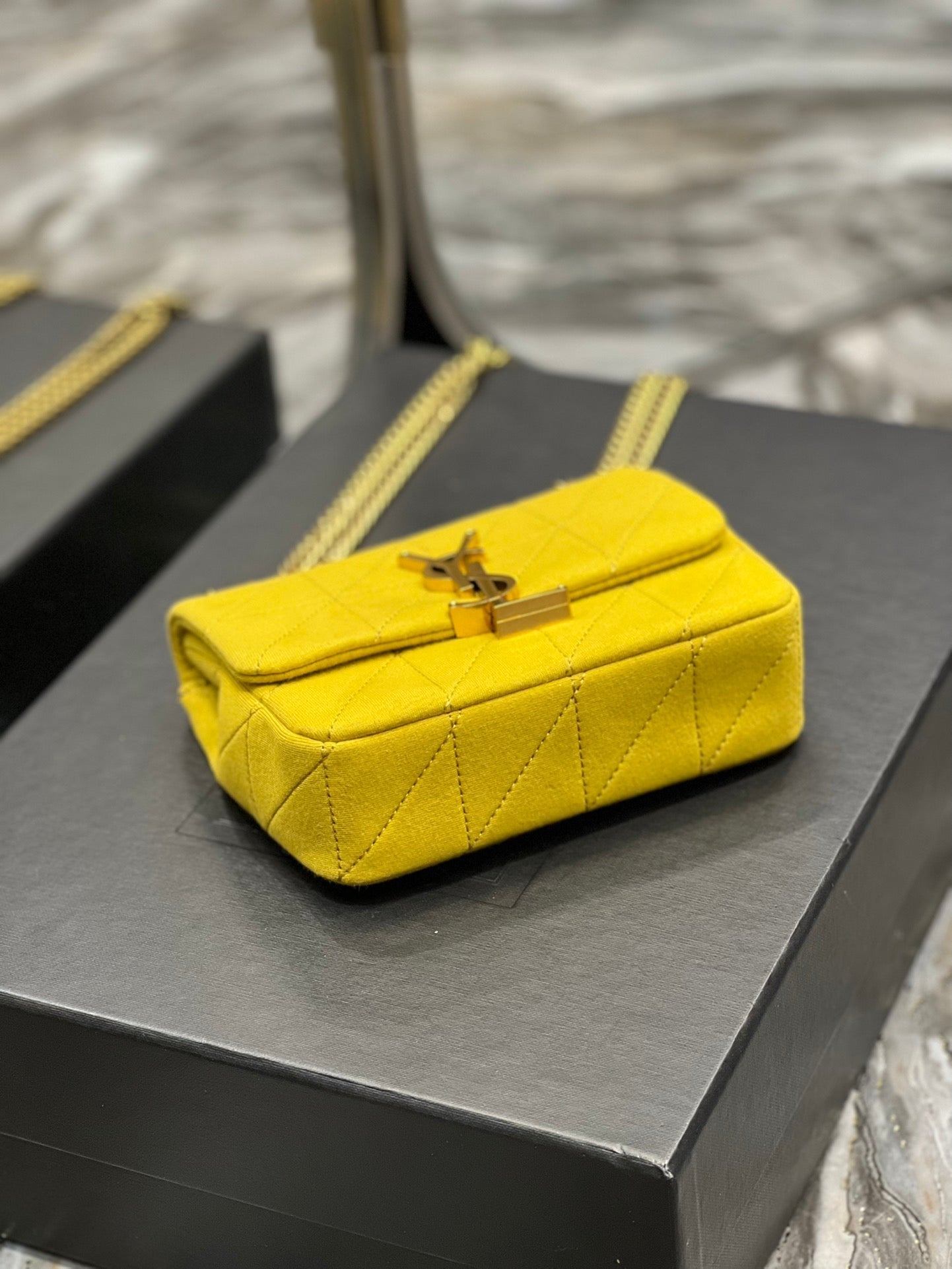 Top Quality Jamie Mini Chain Bag Yellow For Women, Women’s Bags 6.9in/17.5cm YSL