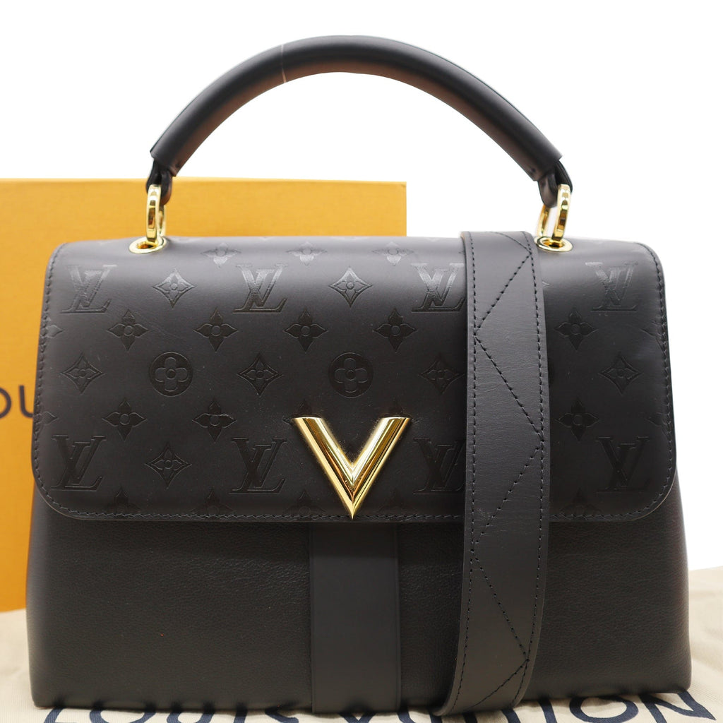 LOUIS VUITTON Very One Handle  Monogram Shoulder Bag Black