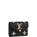 LOUIS VUITTON VICTORINE WALLET BLACK AND BEIGE 12CM M80968