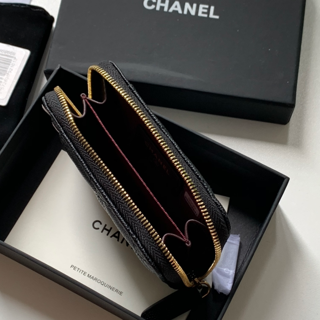 Chanel CHL ZIPPED COIN PURSE BLACK AP1650
