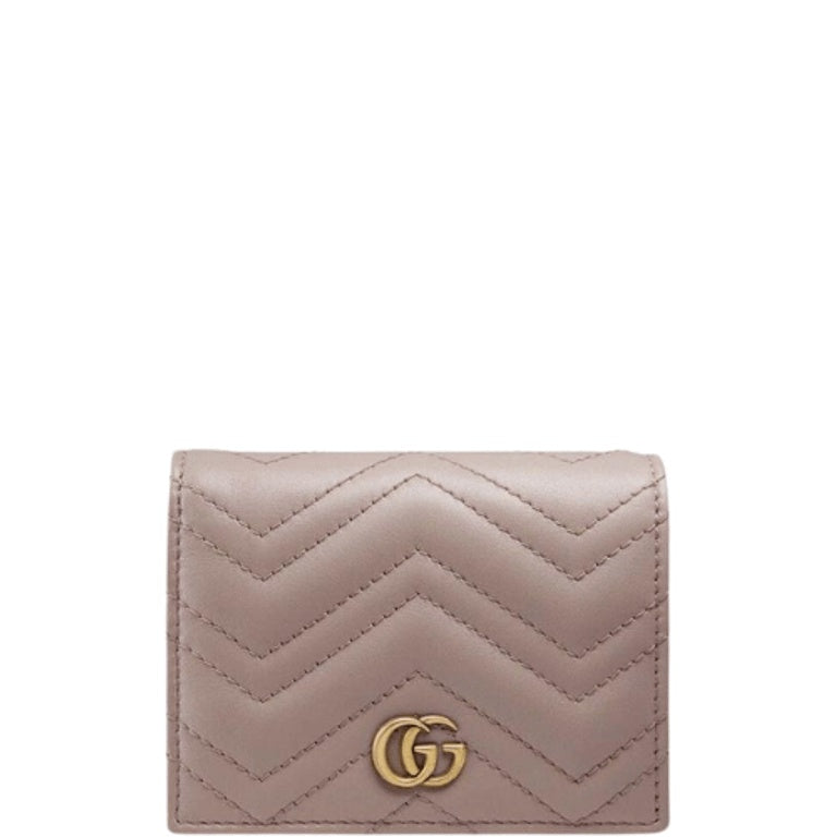 Gucci MARMONT CARD CASE WALLET 11CM PINK 466492 DTD1T 6433