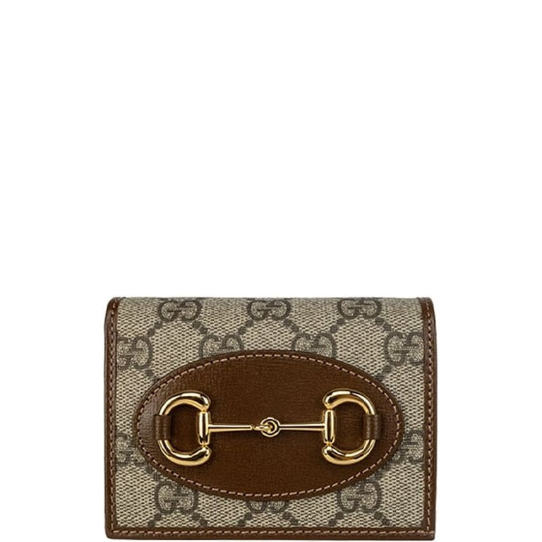 Gucci HORSEBIT 1955 CARD CASE WALLET 11CM BROWN 621887 92TCG 8563