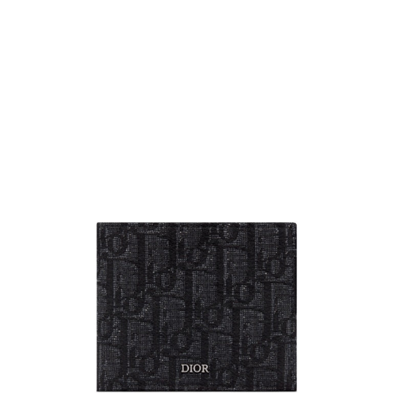dir WALLET BLACK OBLIQUE JACQUARD 11CM 2ESBH072YSEH03E