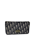 dir LONG WALLET OBLIQUE JACQUARD BLACK AND BEIGE 19.5CM