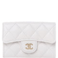 Chanel CHL CLASSIC CARD HOLDER WALLET WHITE AP0214