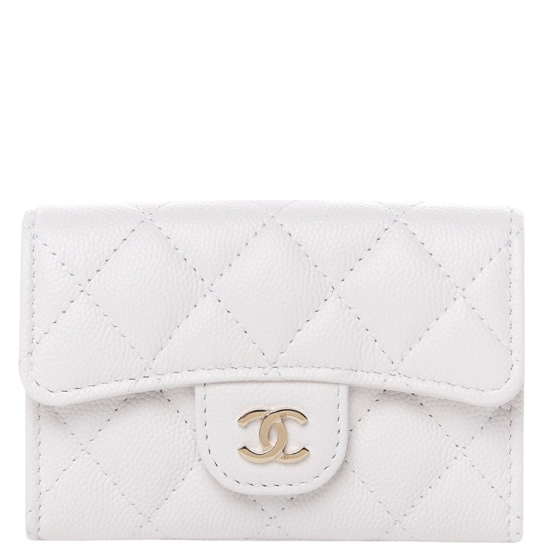 Chanel CHL CLASSIC CARD HOLDER WALLET WHITE AP0214