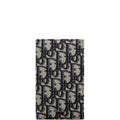 dir LONG BI FOLD CARD HOLDER BEIGE AND BLACK OBLIQUE JACQUARD 17.5CM 2ESCH147YSE H05E