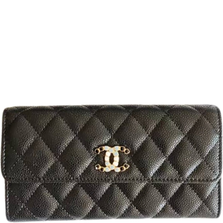 Chanel CHL 19 QUILTED BLACK LEATHER WALLET