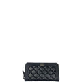 Chanel CHL BOY LONG ZIPPED WALLET BLACK 19.4CM