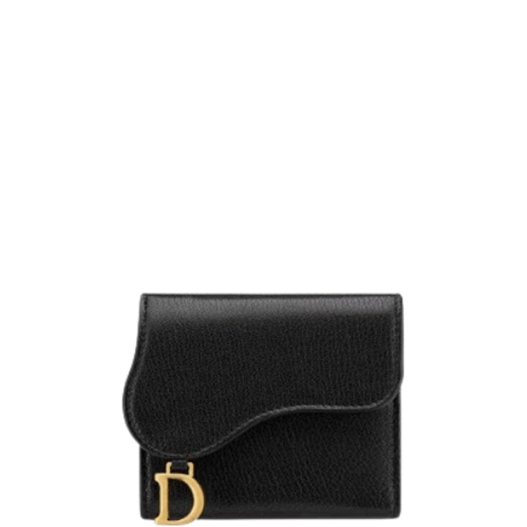 dir SADDLE LOTUS WALLET BLACK SKIN 11CM S5652CCEH M900