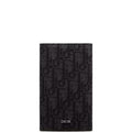 dir LONG BI FOLD CARD HOLDER BLACK OBLIQUE JACQUARD 17.5CM 2ESCH147YSE H03E