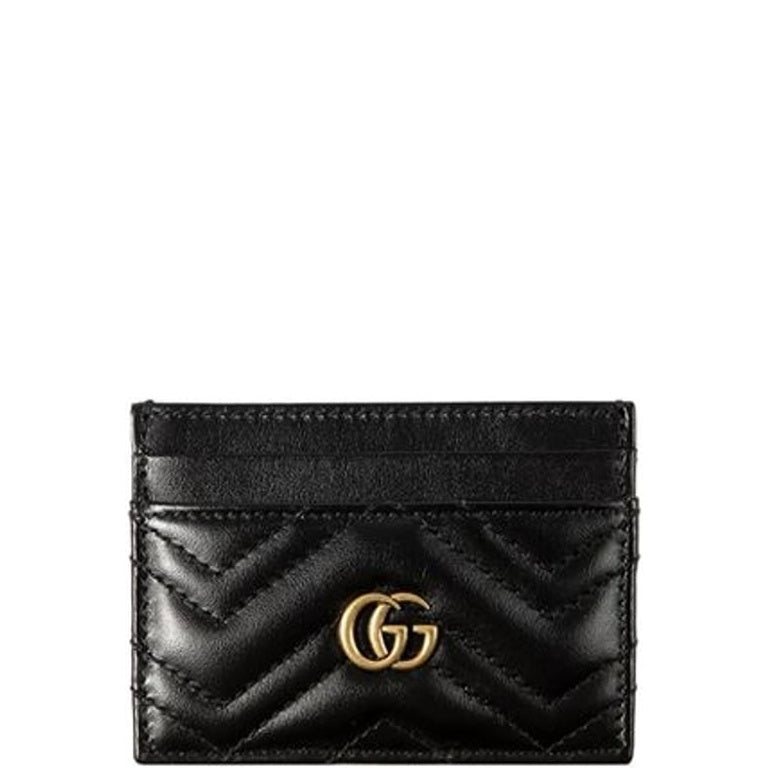 Gucci MARMONT CARD CASE 10CM BLACK 443127 DTD1T 1000
