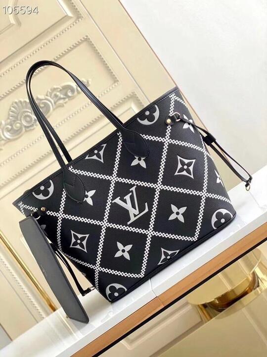 Louis Vuitton Neverfull MM Monogram Empreinte Black For Women,  Tote Bags 12.2in/31cm Louis Vuitton M46040