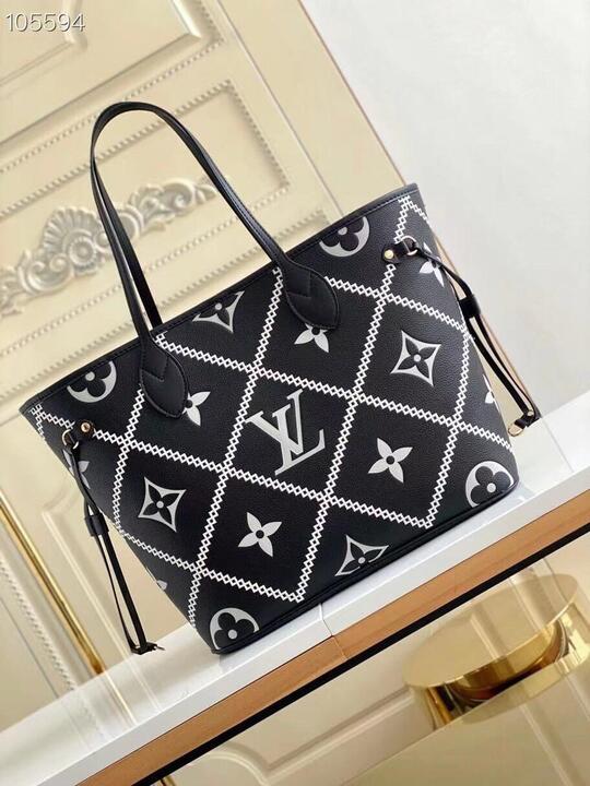 Louis Vuitton Neverfull MM Monogram Empreinte Black For Women,  Tote Bags 12.2in/31cm Louis Vuitton M46040