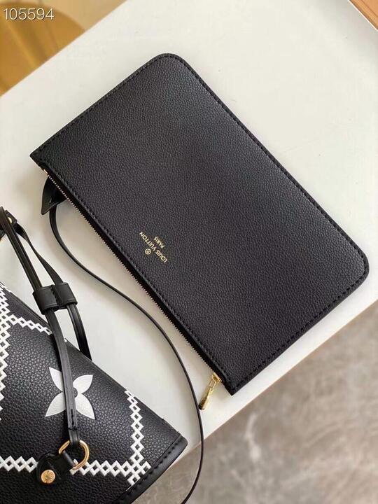 Louis Vuitton Neverfull MM Monogram Empreinte Black For Women,  Tote Bags 12.2in/31cm Louis Vuitton M46040