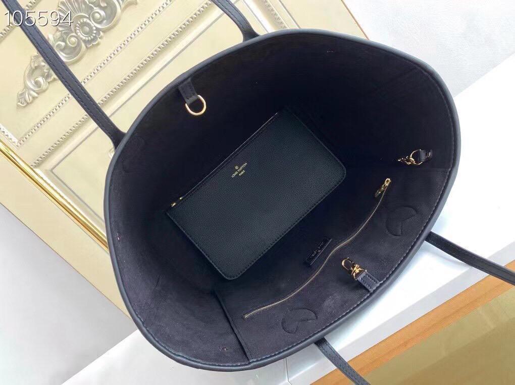 Louis Vuitton Neverfull MM Monogram Empreinte Black For Women,  Tote Bags 12.2in/31cm Louis Vuitton M46040