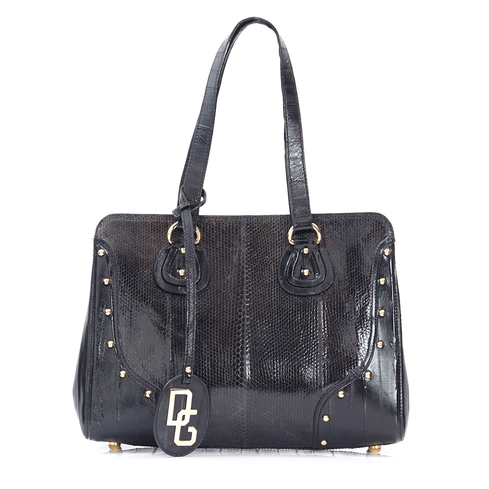 Embossed Leather Shoulder Bag