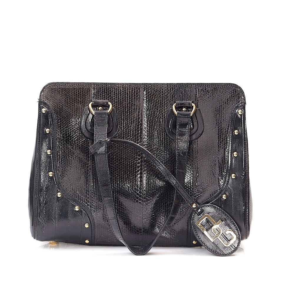 Embossed Leather Shoulder Bag