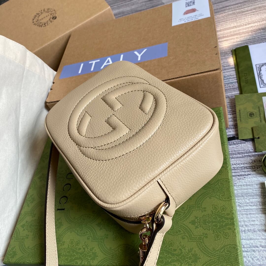Gucci 308364 shoulder bag 22cm The New light apricot Leather