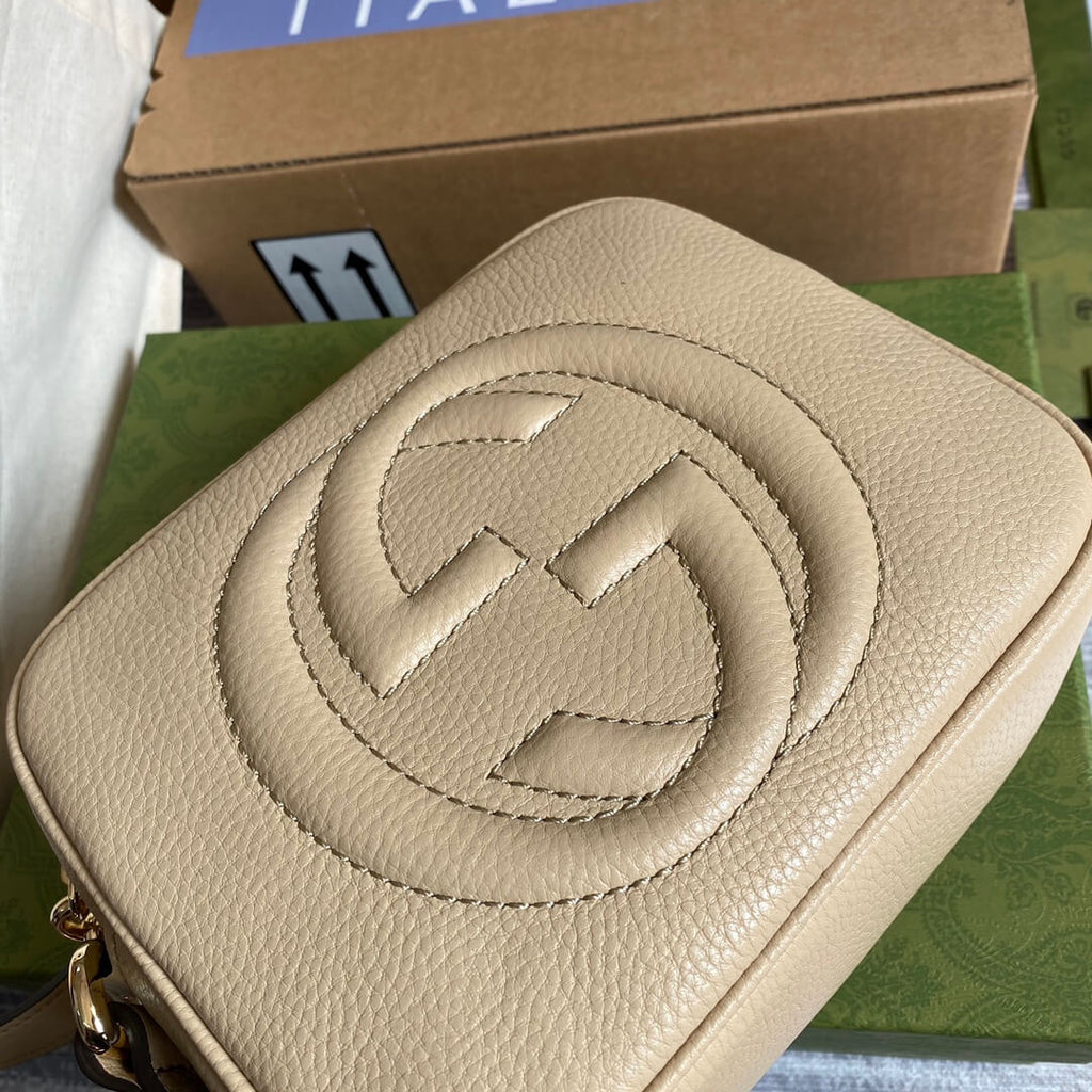 Gucci 308364 shoulder bag 22cm The New light apricot Leather