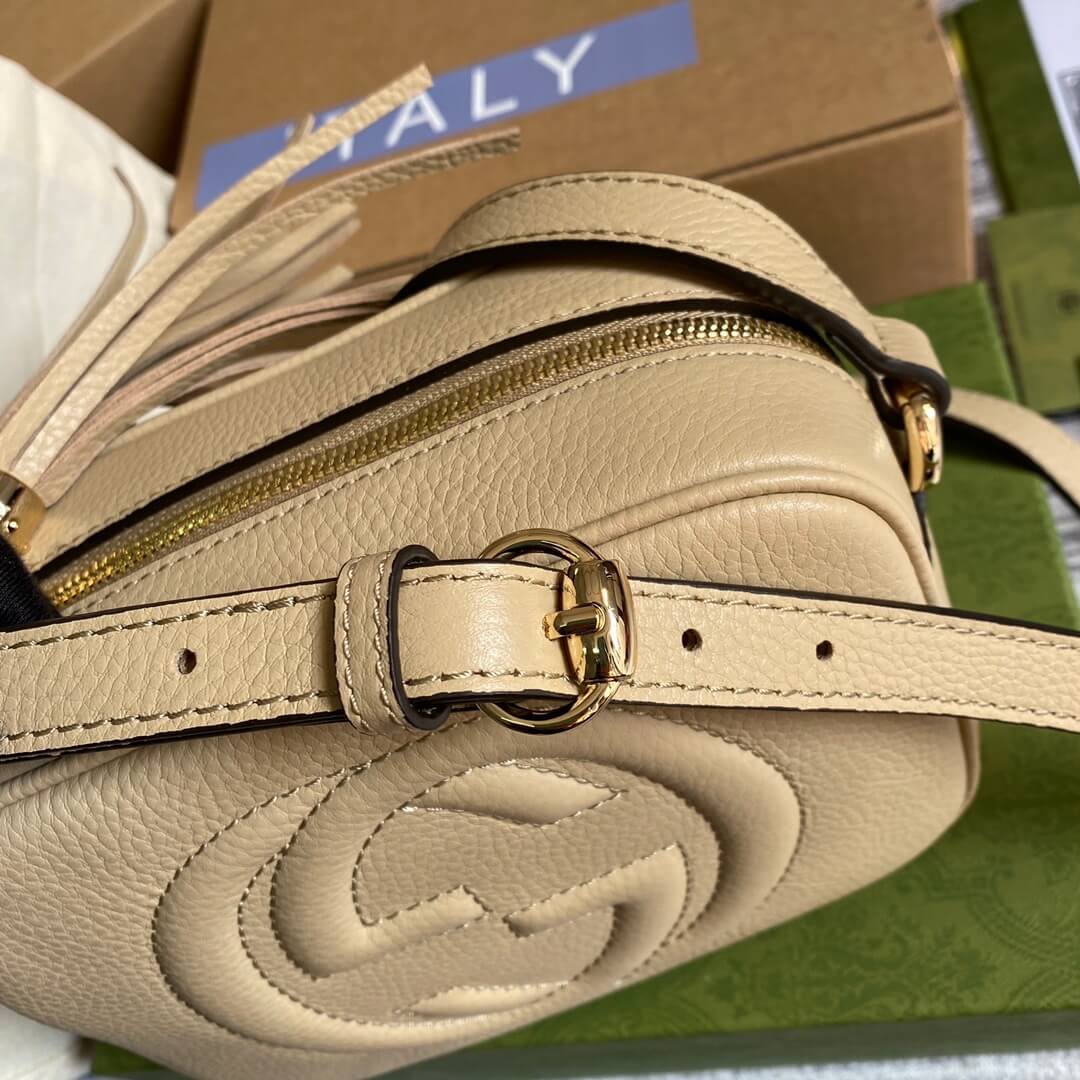 Gucci 308364 shoulder bag 22cm The New light apricot Leather