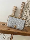 Chanel Classic GLAMIamond GlamIap Bag Gray For Women Bags 9.1in/23cm