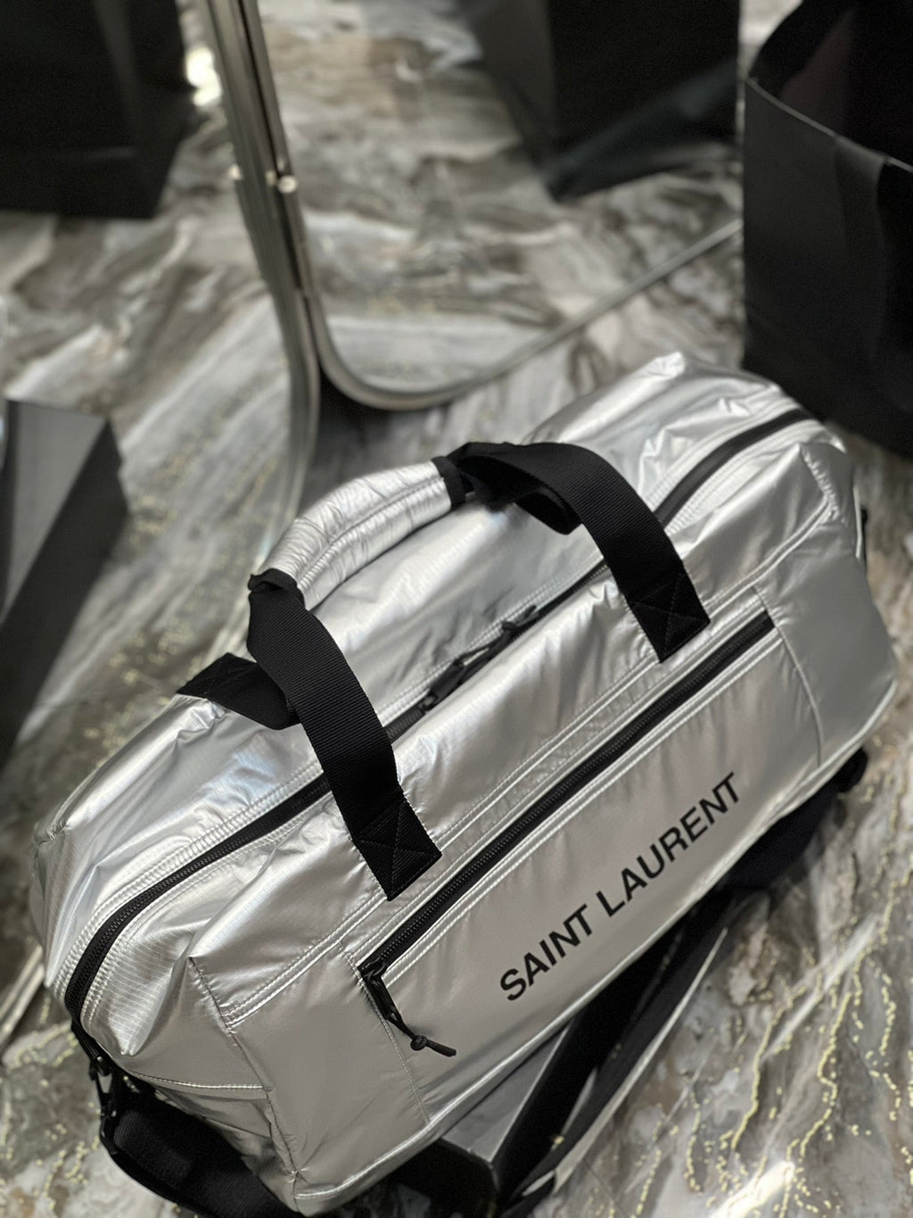 YSSL Nuxx Duffle Sliver For Women, Women’s Bags 19in/50cm YSL