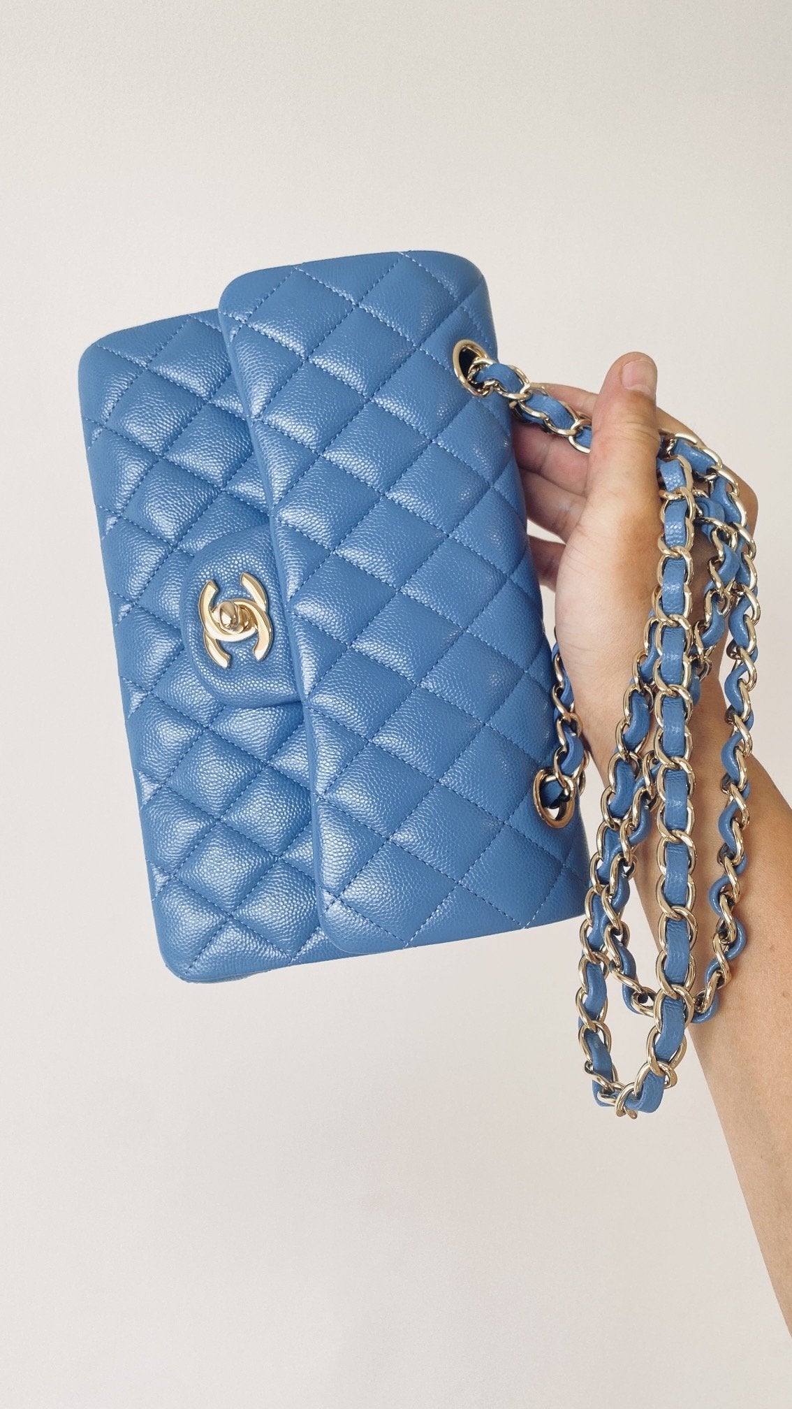 ChanelSmall Classic Handbag Blue For Women Bags 9.1in/23cm