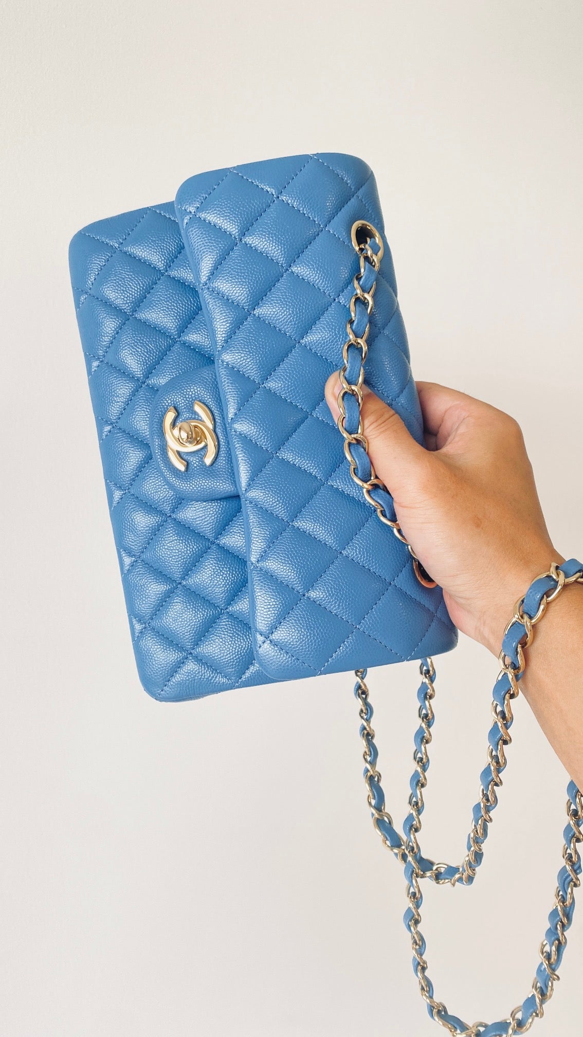 ChanelSmall Classic Handbag Blue For Women Bags 9.1in/23cm