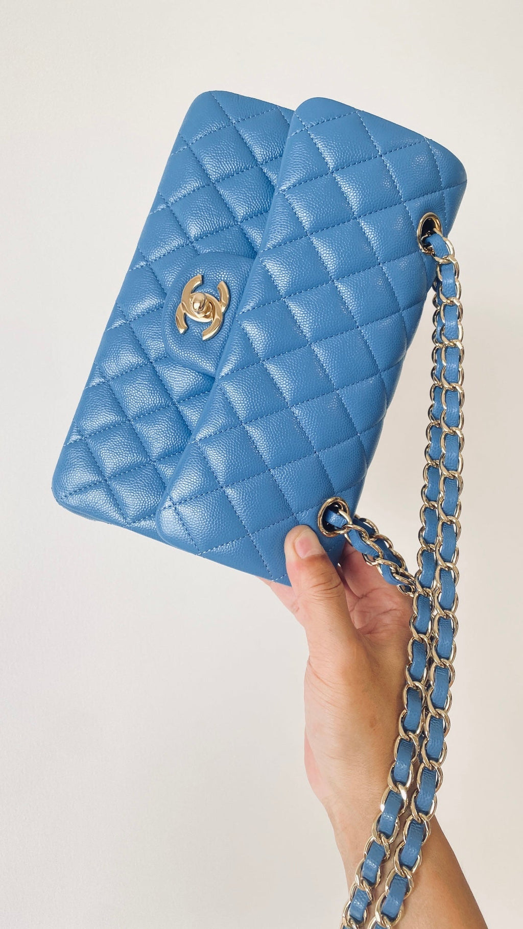 ChanelSmall Classic Handbag Blue For Women Bags 9.1in/23cm