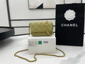 Chanel Classic GLAMIstressed Green For Women Bags 4.7in/12cm