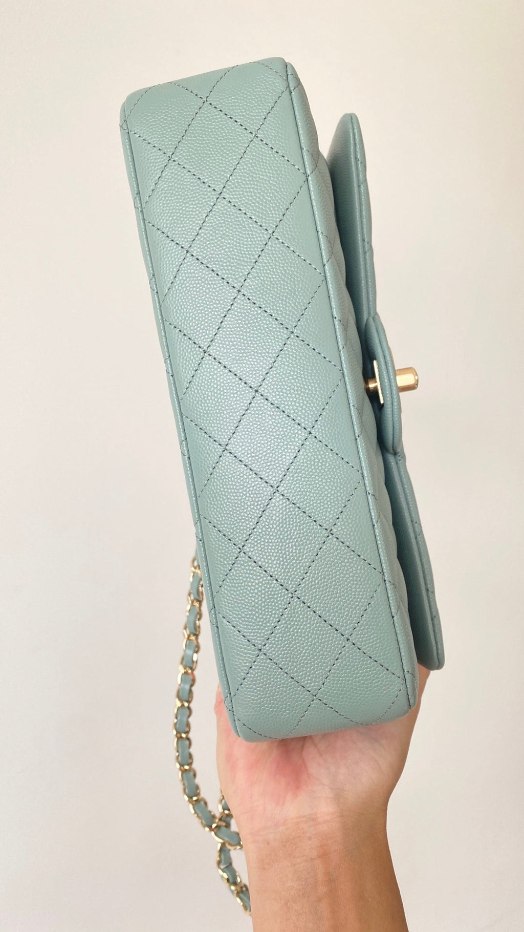 ChanelSmall Classic Handbag Light Green For Women Bags 9.1in/23cm