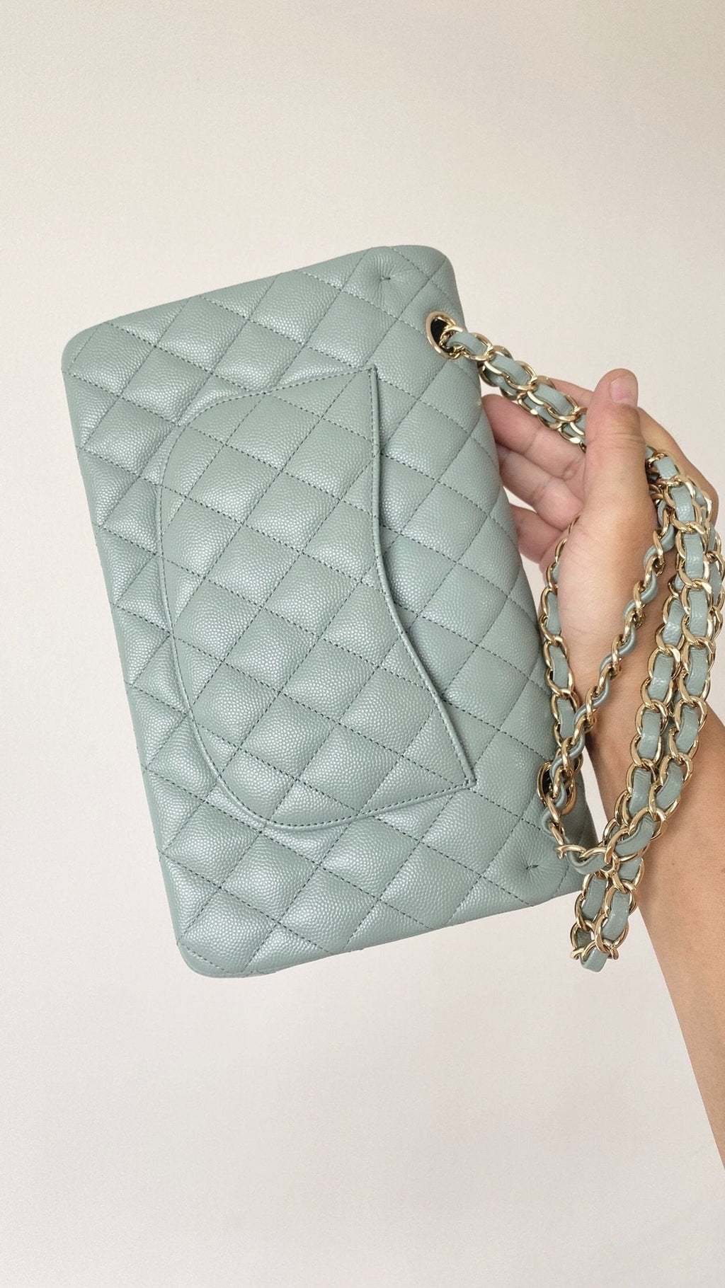ChanelSmall Classic Handbag Light Green For Women Bags 9.1in/23cm