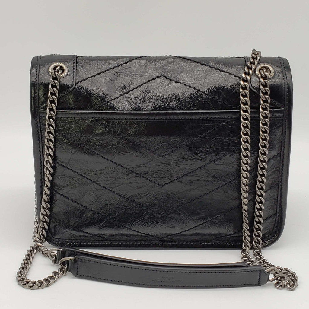 YSL Yves Saint Laurent Niki Leather Black Shoulder Bag