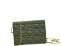 dir CARO ZIPPED POUCH WITH CHAIN CEDAR GREEN S5106UWHC_M67H